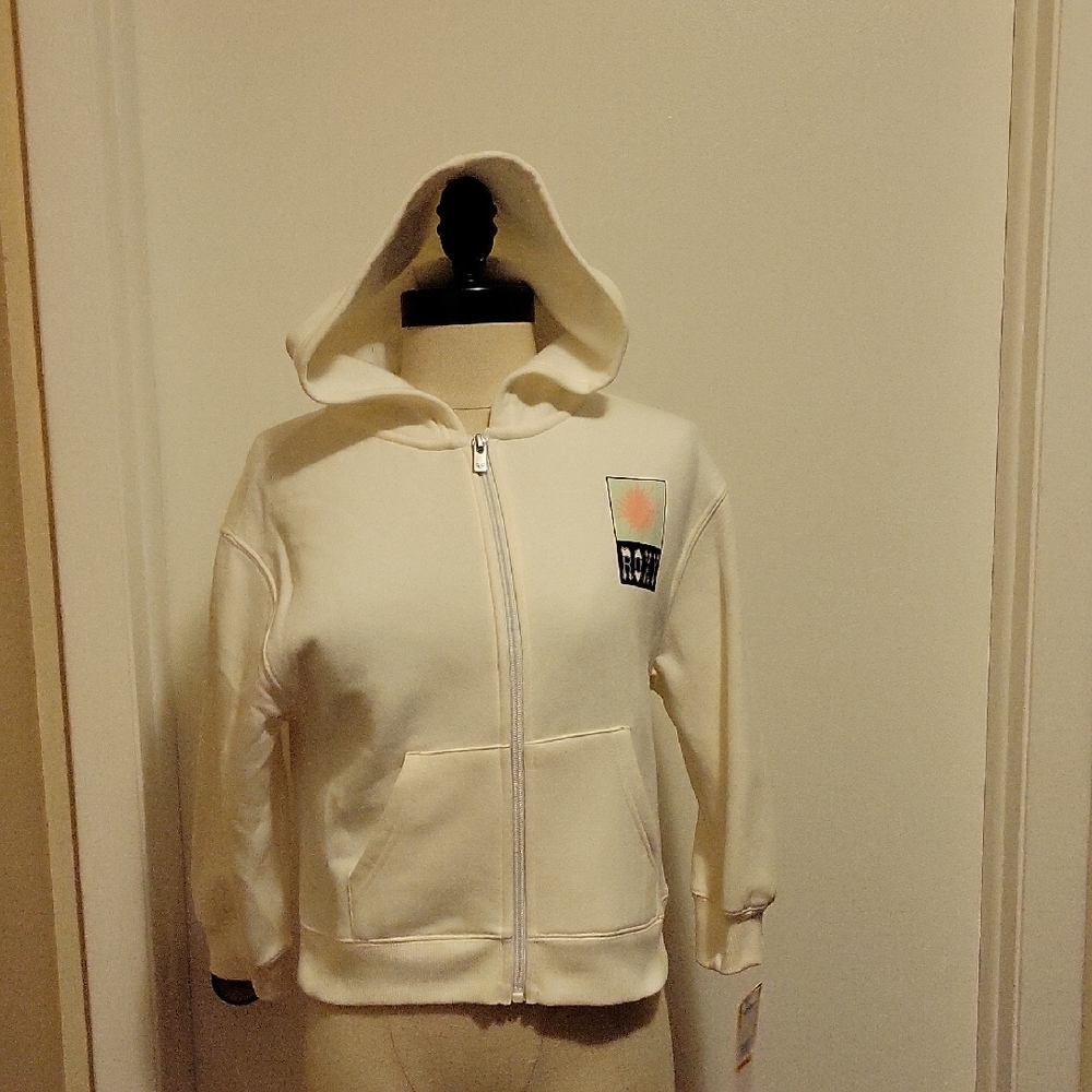 NWT: Girls ROXY Long Sleeve Fleece Zipper Hoodie